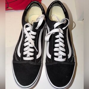 Vans Women's Black and White Sneakers